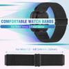 Huamanlou 3 Pack Elastic Nylon Watch Bands Compatible with Fitbit Versa 4/Versa 3/Sense 2/Sense, Soft Adjustable Breathable Fabric Stretchy Replacement Wristbands for Women and Men view 4