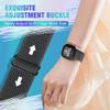 Huamanlou 3 Pack Elastic Nylon Watch Bands Compatible with Fitbit Versa 4/Versa 3/Sense 2/Sense, Soft Adjustable Breathable Fabric Stretchy Replacement Wristbands for Women and Men view 3
