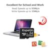 Espeon Micro SD Card 64GB with SD Adapter for Smartphone and Tablet MicroSDXC Memory Expansion, Nintendo-Switch, Portable Game Consoles. 4K Video Playback, A1 UHS-I U3 V30 C10, Up to 95MB/s Read view 4