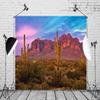 BELECO 9x6ft Fabric Arizona Desert Backdrop for Photography Western Party Decor Blue Sky Sand Dunes Prickly Cactus Saguaro Wilderness Mountain Background Cowboys Children Adult Portrait Photo Shoot view 2