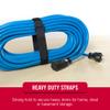 VELCRO Brand VEL-30792-AMS 15 Inch Elastic Straps 4 Pack | Stretchable and Adjustable for Snug Fit | Fasten Lumber, Yoga Mats, Tools, Camping Equipment, More | Cinch with Buckle, Black 15x1 view 4