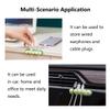 Cord Organizer for Desk YACSEJAO 3 Pack Desktop Cartoon Silicone 4 Slots Desktop Cord Wire Clips Keeper for Organizing Cable Wires-Home, Office, Car, Desk Nightstand view 3