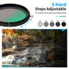 JJC 2-in-1 77mm Variable ND Filter & CPL Polarizer Filter, 5 Hard Stops ND2-ND32 Adjustable Neutral Density Filter, Including Moistureproof Storage Case and Lens Cap view 3