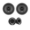 BLACK DIAMOND Mid and High Complete Package - Includes 2X Midrange Loudspeaker 6.5" and 2X Aluminum Super Bullet Tweeter 1" Built in Crossover - Door Speakers for Car or Truck Stereo Sound System view 1