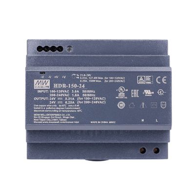 (12PACK) HDR DIN Rail Power Supply 85 ? 264V Ac Input HDR-150 Series 150W (HDR-150-24)