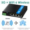 EXVIST 5G LTE Router with SIM Card Slot, Dual Band Wi-Fi 6 Router with 5G IoT Module M.2, Industrial 802.11ax Router, Wireless Speed Up to 1.8Gbps, 3X Gigabit LAN Ports, OFDMA, MU-MIMO (RM502Q-GL) view 3
