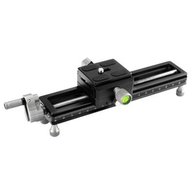 Fotopro Macro Focusing Rail Rack Slider for Close-up Shooting Macro Photography with Quick Release Plate 7.4 Inch Aluminum Alloy Universal Camera Slider for DSLR Camera Camcorder Film Photography