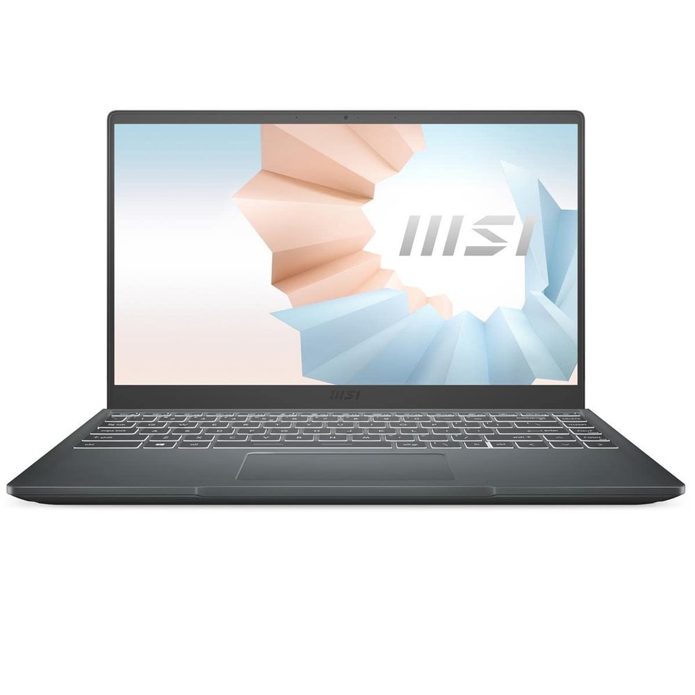 msi Modern 14 14" Ultra Thin and Light Professional Laptop Intel Core i7-1195G7 Iris Xe 8GB 512GB NVMe SSD Win11 - Gray (B11MOU-1025)