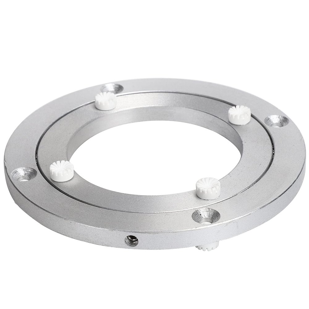 Yuecoom Turntable Plate, Silent Turntable Improved Mute Aluminum Alloy Rotating Hardware Turntable Stable and PreventSlip for DiningTable(5.5 inches)