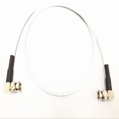100 Foot - 12G Rated RG6 Belden 4694R 18AWG 4K UHD SDI BNC Right Angle to BNC Right Angle Cable by Custom Cable Connection #115739-100WH