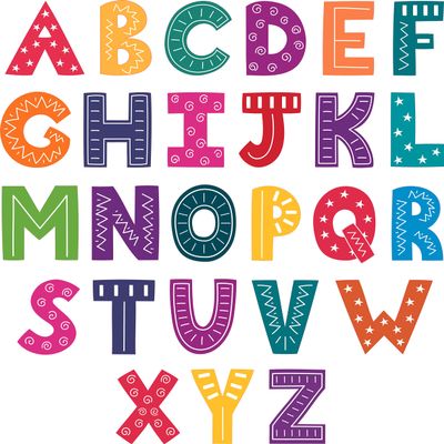 ABC's for Kids Learning Vinyl Wall Decal - Colorful Unique Alphabet Set for Kid's School Poster Design Wall Decoration - Complete Letters from A to Z (A-Z) Wall Decals - ABC to XYZ Wall Decor - 20" x 19"