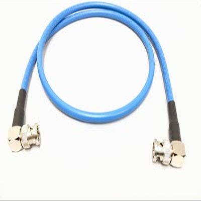 100 Foot - 12G Rated RG6 Belden 4694R 18AWG 4K UHD SDI BNC Right Angle to BNC Right Angle Cable by Custom Cable Connection #115739-100BL