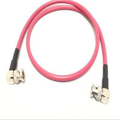 50 Foot - 12G Rated RG6 Belden 4694R 18AWG 4K UHD SDI BNC Right Angle to BNC Right Angle Cable by Custom Cable Connection #115739-50RD