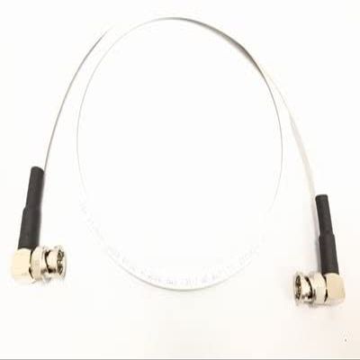 200 Foot - 12G Rated RG6 Belden 4694R 18AWG 4K UHD SDI BNC Right Angle to BNC Right Angle Cable by Custom Cable Connection #115739-200WH