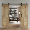 48 in / 60 in X 84 in S Series DIY Knotty Wood Double Sliding Barn Door with Hardware Kit (48 in x 84 in, Unfinished) view 3