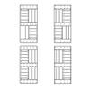 48 in / 60 in X 84 in S Series DIY Knotty Wood Double Sliding Barn Door with Hardware Kit (48 in x 84 in, Unfinished) view 4