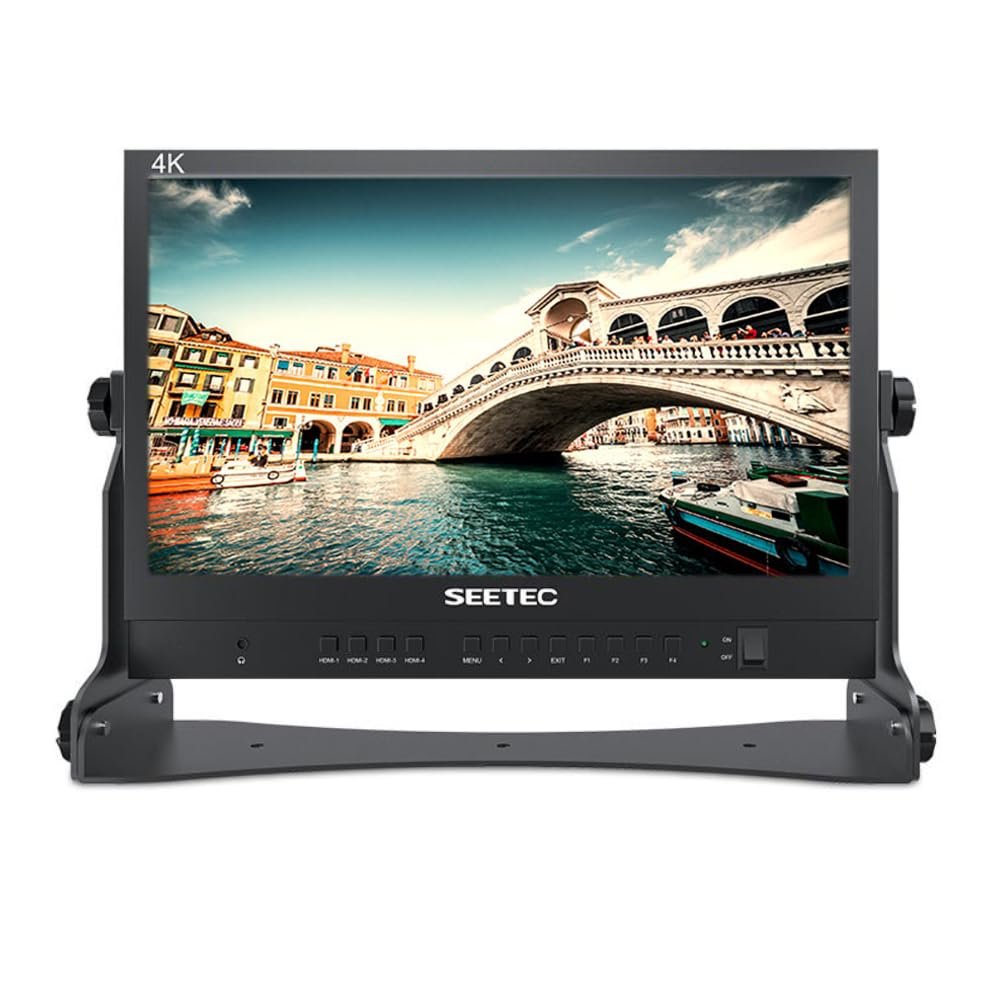 SEETEC ATEM156 15.6" IPS Live Streaming Broadcast Director Monitor with 19201080 Pixels 4 HDMI Input Output Quad Split Display for ATEM Mini Video Switcher Mixer Pro Studio Television Production