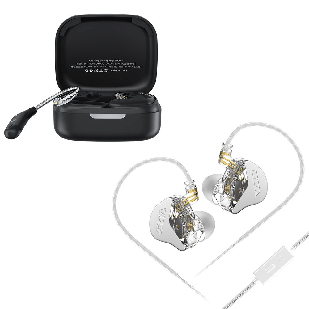 CCA CRA IEM + KZ AZ09 Bluetooth 5.2 Module, Free Switch Between Wired and Wireless