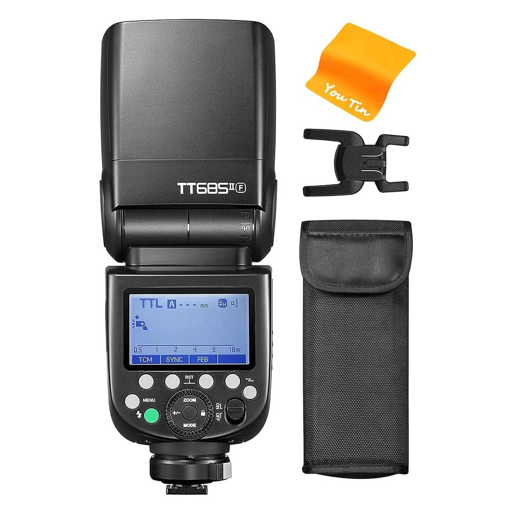 Godox TT685II-F TT685IIF Camera Flash, HSS 1/8000s 2.4G Wireless X System, 0.1-2.6s Recycle Time 330 Full Power Pops, TTL Flash Compatible with Fujifilm Cameras Fuji X100V X-T4 X-T3 X-T30 X-T1 XT100