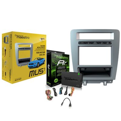 ADS Maestro KIT-MUS1 Dash Kit Compatible with Select 2010-up Ford Mustang Models (Factory Gray) Bundled with + (1) ADS-MRR Interface Module Grey