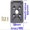 Desmond DAC-50CAM Bi-Directional 50mm QR Arca/RRS/Manfrotto Compatible Clamp Ideal for 90 Mounting w Removable Dual Dovetail view 3