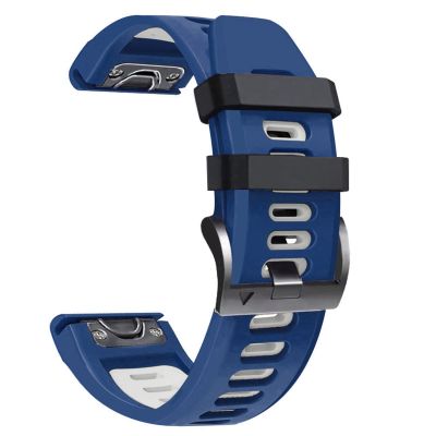 EEOM The New 26 22 20MM Watchband Strap for Garmin Fenix 6X 6 6s Pro 5S Plus 935 3 HR Watch Quick Release Silicone Easyfit Wrist Band Strap (Color : Blue, Size : 26mm Fenix 6X Pro)