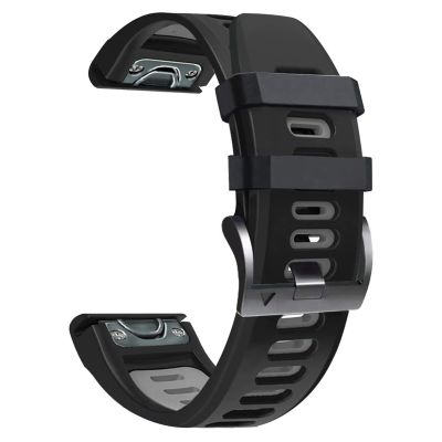 EEOM The New 26 22 20MM Watchband Strap for Garmin Fenix 6X 6 6s Pro 5S Plus 935 3 HR Watch Quick Release Silicone Easyfit Wrist Band Strap (Color : Gray, Size : 26mm Fenix 6X Pro)