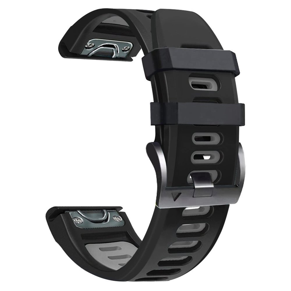 EEOM The New 26 22 20MM Watchband Strap for Garmin Fenix 6X 6 6s Pro 5S Plus 935 3 HR Watch Quick Release Silicone Easyfit Wrist Band Strap (Color : Gray, Size : 26mm Fenix 6X Pro)