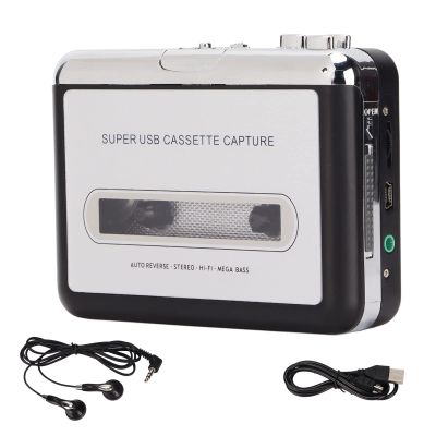 USB Tape to MP3 Converter, Portable Cassette Player Lightweight Standard Fast Stereo for CD Burners for PC for Laptop