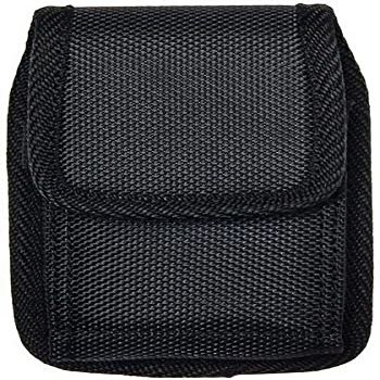 New Large Size Nylon Pouch (Belt Clip) for Freestyle Libre 3 & Freestyle Libre 2 with Cover (Case) On (V2L-Black)