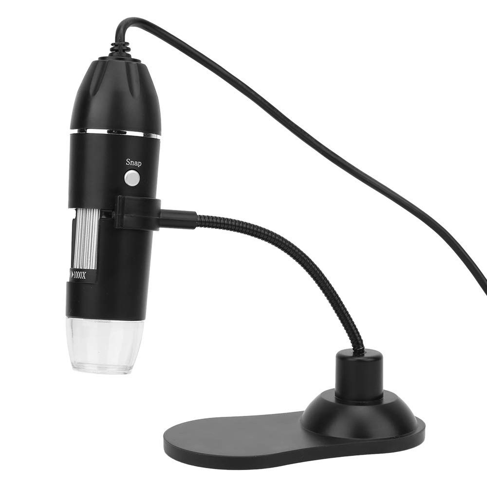 Digital Microscope, 50X-1000X USB Digital Microscope Adjustable Brightness Convenient with Bracket for Archaeological Research for Industrial Maintenance