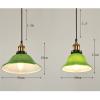 Demeanor LED Chandeliers, American Retro Nostalgic Industrial Style Restaurant Creative Bar Coffee Shop Green Glass Art Coffee Chandelier (Size : 19CM) view 4