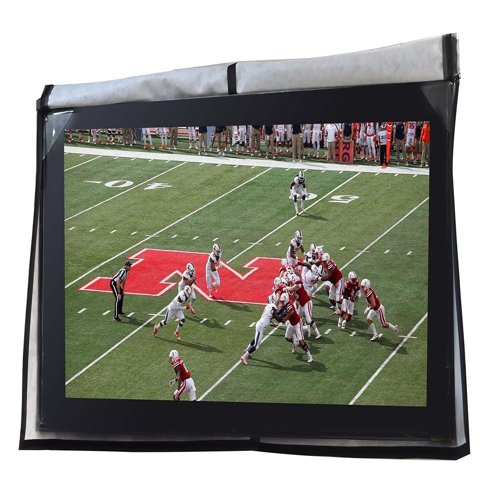 acoveritt Outdoor 70 TV Set Cover,Scratch Resistant Liner Protect LED Screen Best-Compatible with Standard Mounts and Stands (Dark Gray)