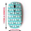 2.4G Wireless Mouse with Cute Pattern Design for All Laptops and Desktops with Nano Receiver - Cute Cats view 2