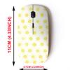 2.4G Wireless Mouse with Cute Pattern Design for All Laptops and Desktops with Nano Receiver - Doodle Yellow Sun view 2