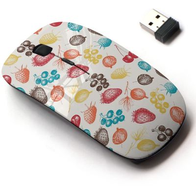 2.4G Wireless Mouse with Cute Pattern Design for All Laptops and Desktops with Nano Receiver - Decorative Vintage
