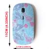 2.4G Wireless Mouse with Cute Pattern Design for All Laptops and Desktops with Nano Receiver - Mermaid Marine Plants Corals Jellyfish view 2