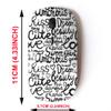 2.4G Wireless Mouse with Cute Pattern Design for All Laptops and Desktops with Nano Receiver - Black Endless Love view 2