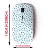 2.4G Wireless Mouse with Cute Pattern Design for All Laptops and Desktops with Nano Receiver - Blue Planes Icons on White view 2