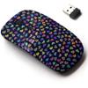 2.4G Wireless Mouse with Cute Pattern Design for All Laptops and Desktops with Nano Receiver - Bright Gradient Colorful view 1