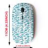 2.4G Wireless Mouse with Cute Pattern Design for All Laptops and Desktops with Nano Receiver - Fish Collection Sketch view 2