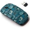 2.4G Wireless Mouse with Cute Pattern Design for All Laptops and Desktops with Nano Receiver - Childish Whale Waves view 1