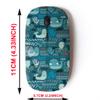 2.4G Wireless Mouse with Cute Pattern Design for All Laptops and Desktops with Nano Receiver - Childish Whale Waves view 2