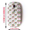 2.4G Wireless Mouse with Cute Pattern Design for All Laptops and Desktops with Nano Receiver - Retro Cassette Tape view 2