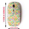 2.4G Wireless Mouse with Cute Pattern Design for All Laptops and Desktops with Nano Receiver - Asian Ethnic Floral Retro view 2
