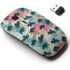 2.4G Wireless Mouse with Cute Pattern Design for All Laptops and Desktops with Nano Receiver - Exotic Tropical Palms view 1