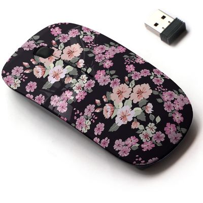 2.4G Wireless Mouse with Cute Pattern Design for All Laptops and Desktops with Nano Receiver - Delicate Bouquets Liberty