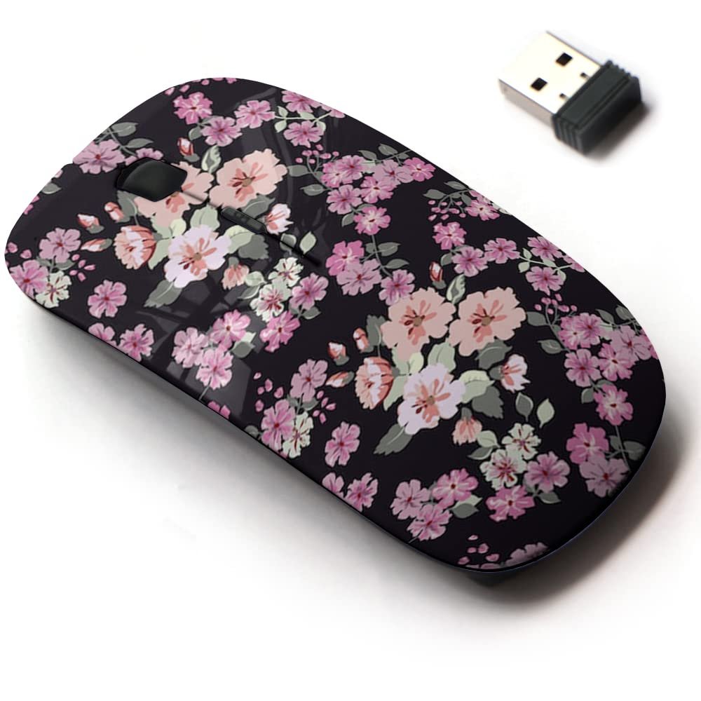 2.4G Wireless Mouse with Cute Pattern Design for All Laptops and Desktops with Nano Receiver - Delicate Bouquets Liberty