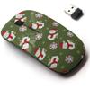 2.4G Wireless Mouse with Cute Pattern Design for All Laptops and Desktops with Nano Receiver - Christmas Snowmen view 1