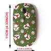 2.4G Wireless Mouse with Cute Pattern Design for All Laptops and Desktops with Nano Receiver - Christmas Snowmen view 2